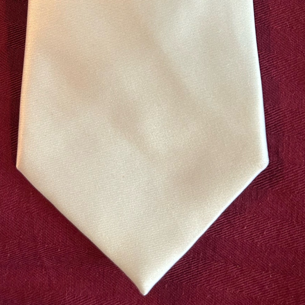 Elegant White Men's Tie